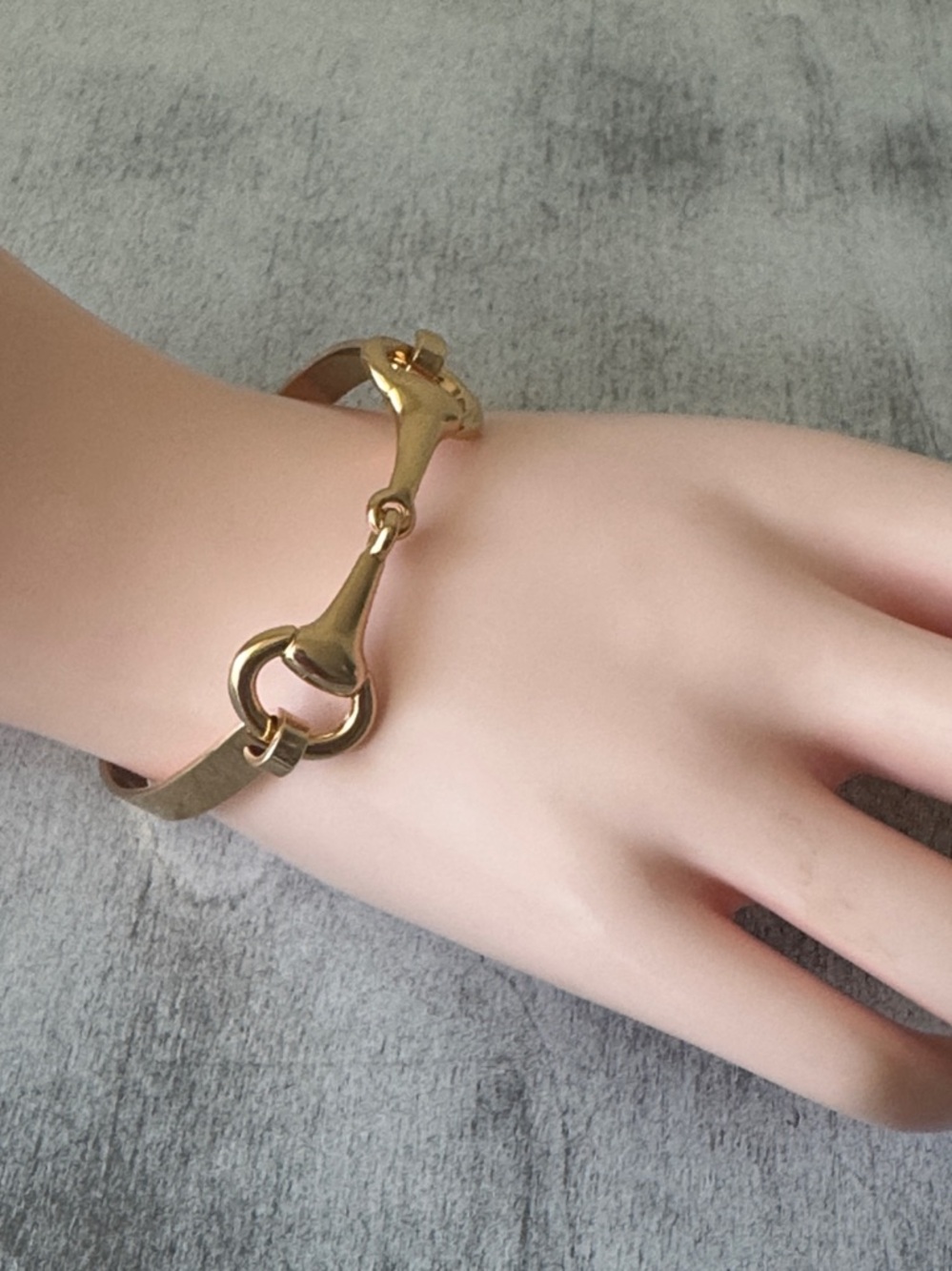 Mia Fiore Dyadema Bronze Italy Horsebit Gold Plated Bracelet